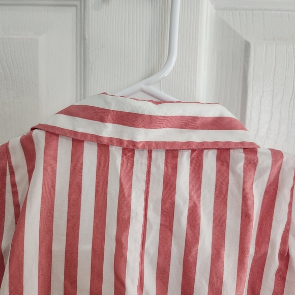 Akris Punto nautical feminine quiet luxury barbiecore button front top Size 16 - Picture 9 of 12